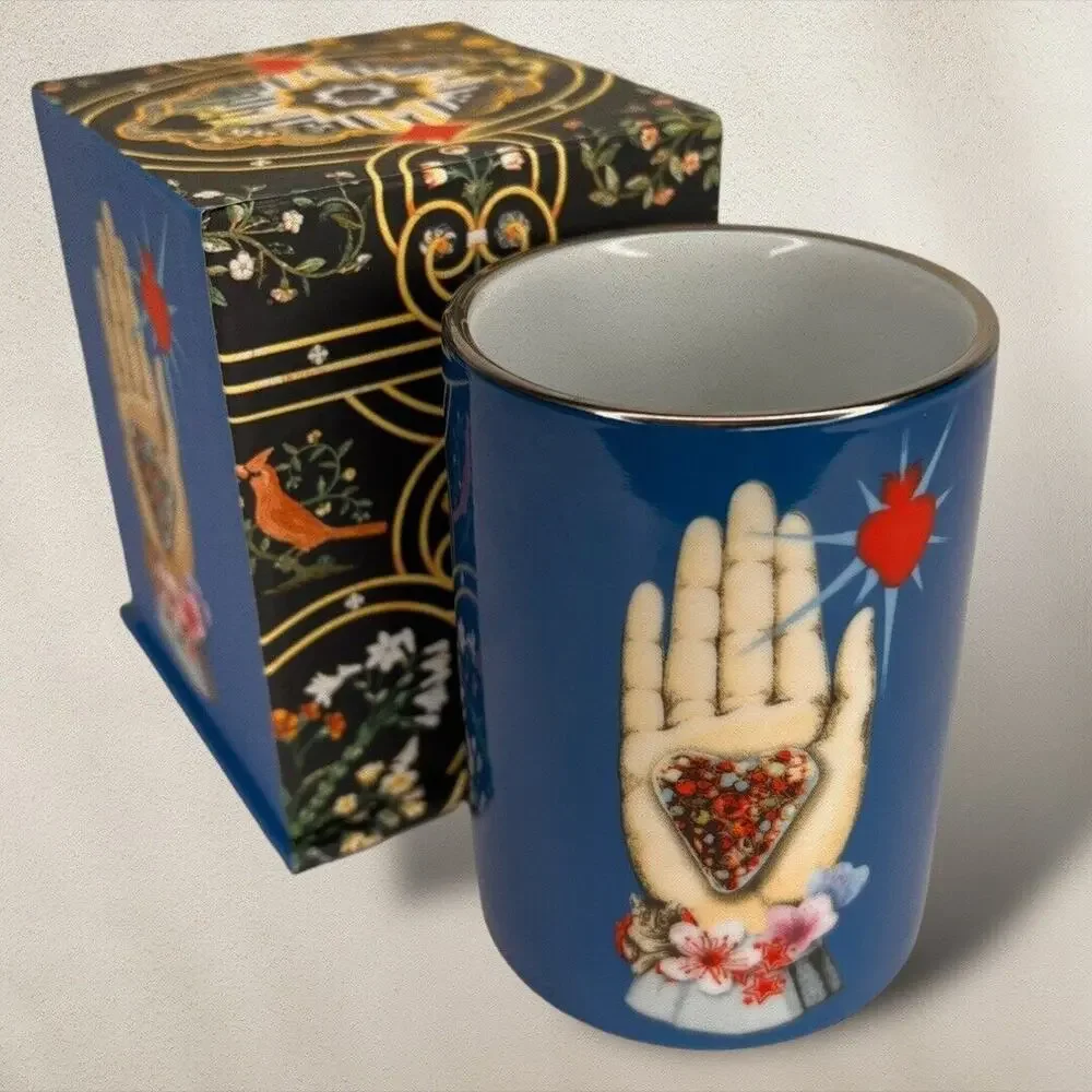 Christian Lacroix Paris Porcelain Makeup Brush Holder Gift Box Set Maison de Jeu